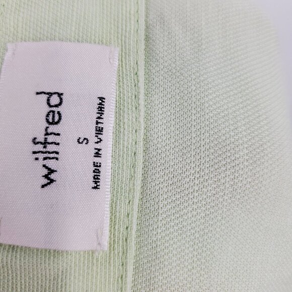 Wilfred Aritzia Janine Button Front Linen Blend Green Blouse Shirt Top Size Smal - Picture 4 of 8